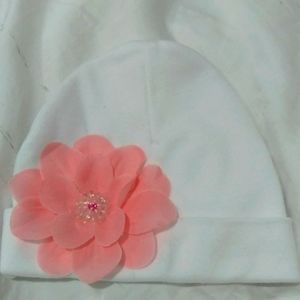 NWOT Bari Lynn cotton baby flower hat
